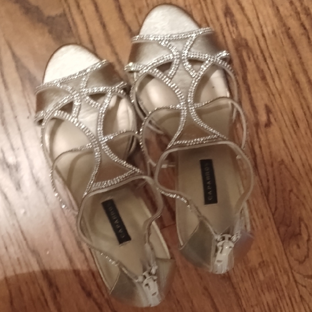 Caparros Silver Strappy Women's Shoes